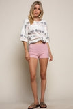 Pink Lacey Lounge Shorts