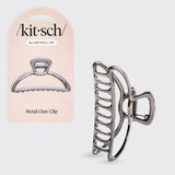 Open Shape Claw Clip - Hematite