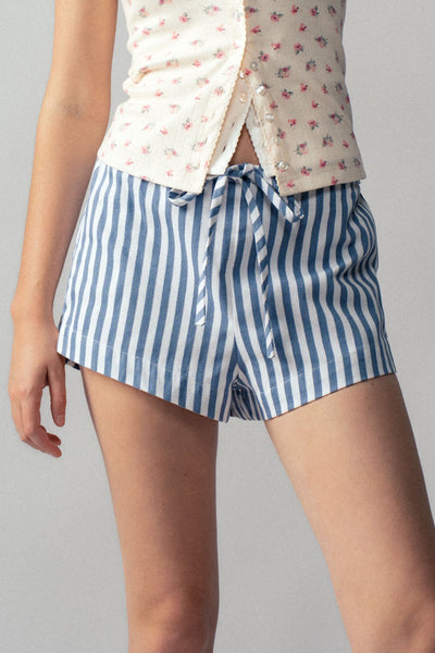 "Ready Set" striped shorts