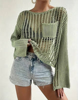 Crochet knit sweater