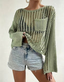 Crochet knit sweater
