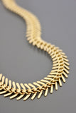 Gold Chain Fish Bone Necklace