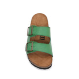 Green soft-cork sandal