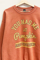 "You had me at pumpkin spice" crewneck sweatshirt