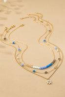 beaded glass flower necklace, 3 set