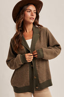 Mixed Media Tweed Cardigan
