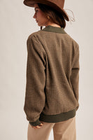 Mixed Media Tweed Cardigan