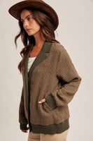Mixed Media Tweed Cardigan