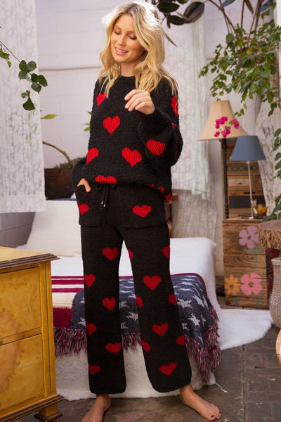 "Love a lot" heart lounge pants
