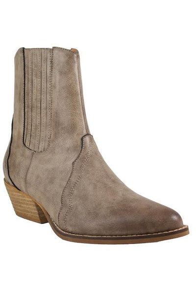 "Wild Northwest” taupe bootie