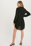 “Sweet Caroline” Draped front shirt dress