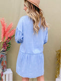 “Feelin myself” chambray dress S-3X