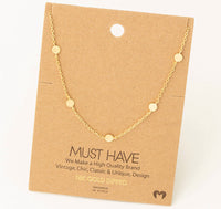 Dainty Gold Disc Necklace